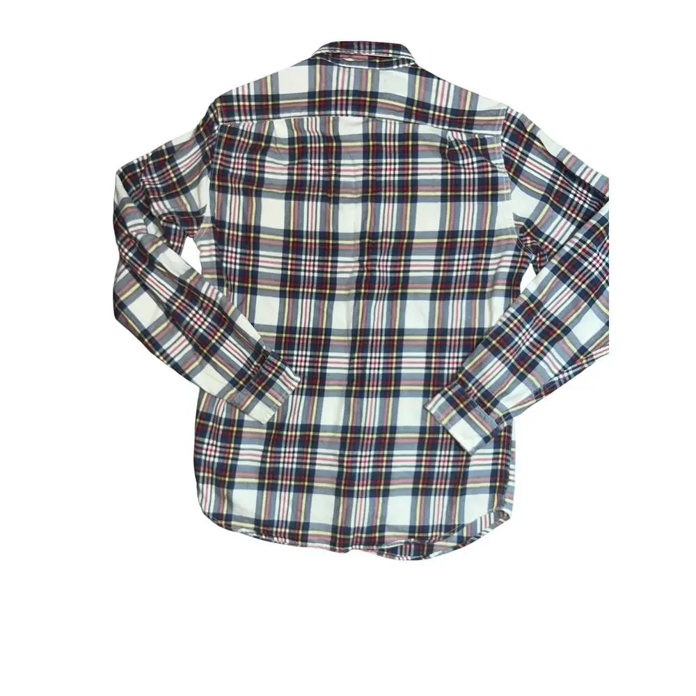J.Crew Sportsmen's Outfitter plaid cotton preppy button long sleeve shirt SM men